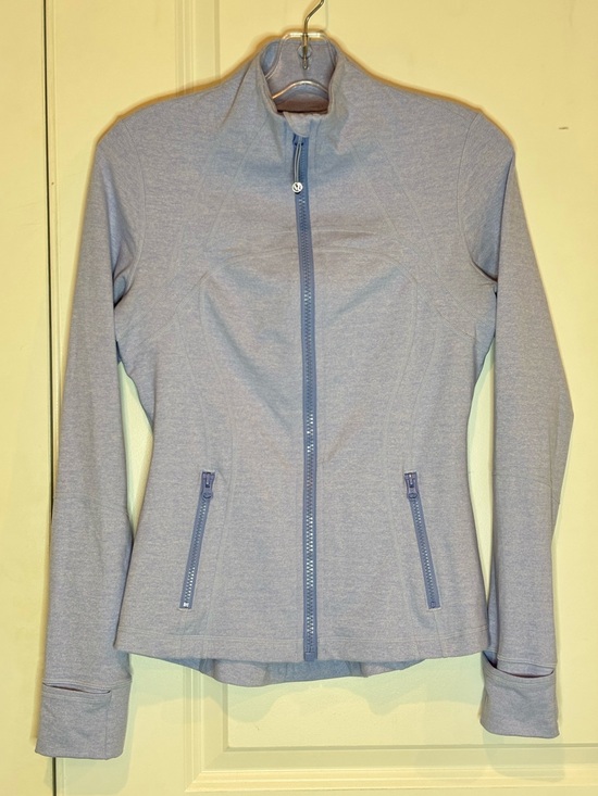 lululemon athletica Tops - Lululemon Lavender Purple Mock Neck Full Zip Long Sleeve Fold Over Cuff Top 8